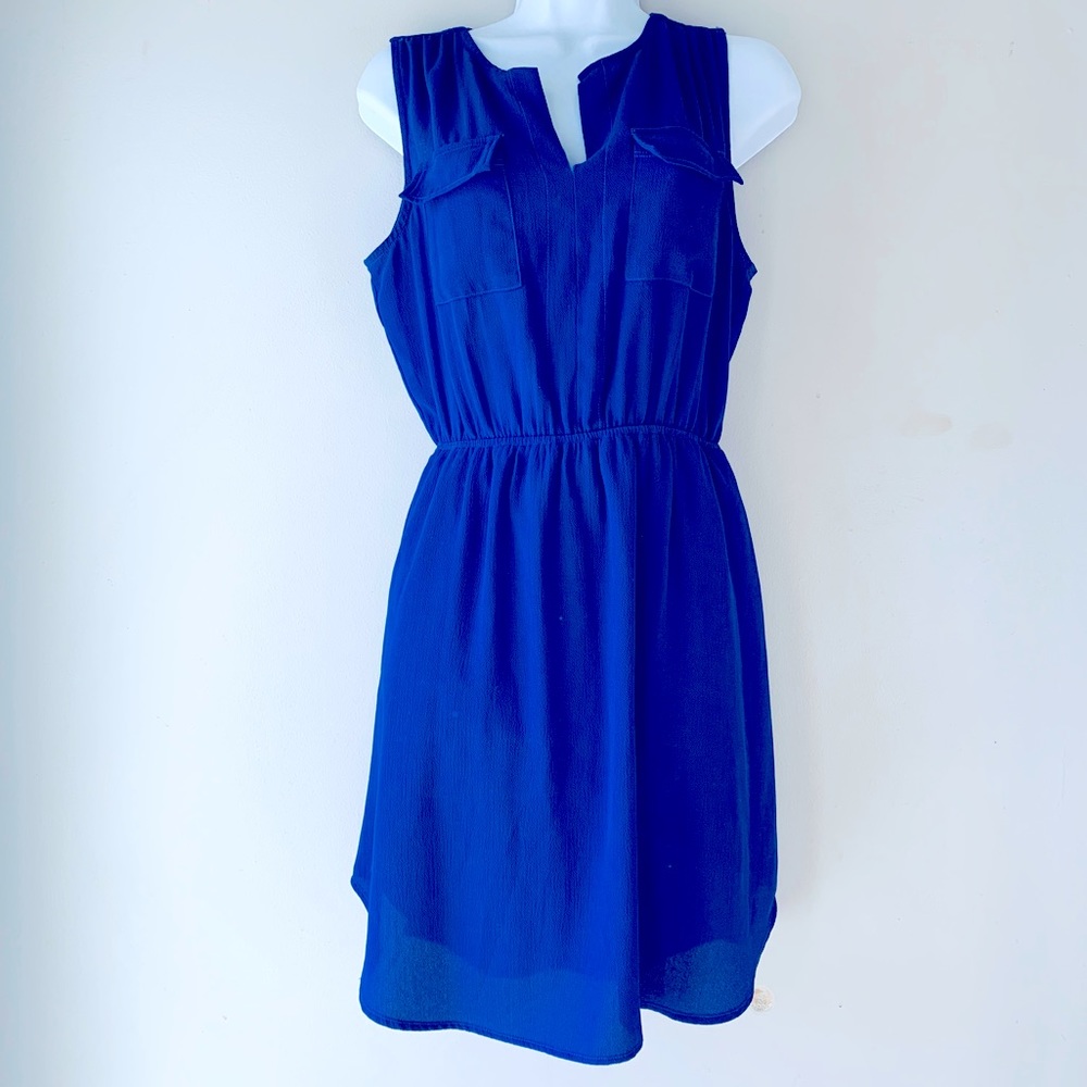 MONTEAU blue chiffon minidress size M